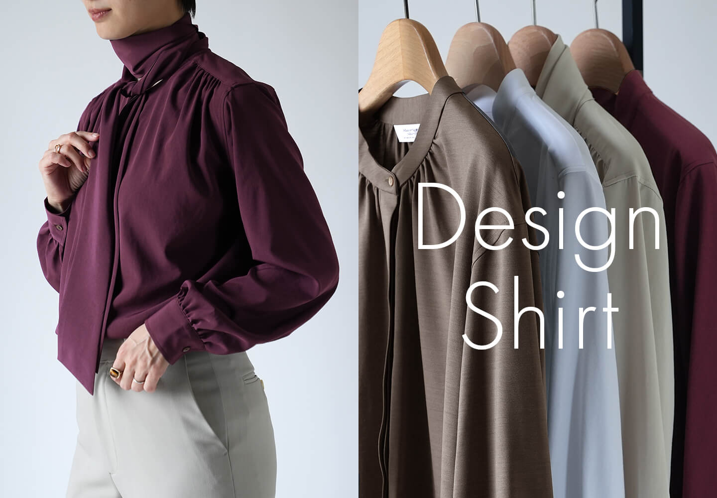 【レディース】デザインシャツ ブラウス